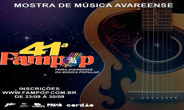 41ª Fampop está com inscrições abertas para artistas de Avaré