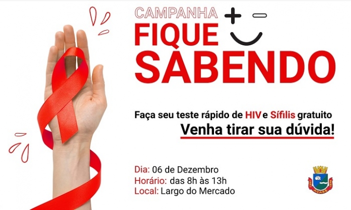 Campanha Fique Sabendo acontece entre 2 e 6 de dezembro