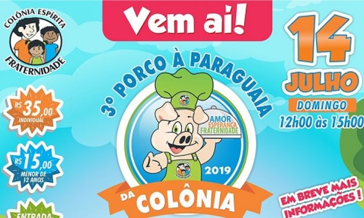 Colônia Fraternidade define data do 3º Porco à Paraguaia