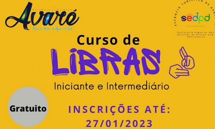 Curso gratuito de Libras está com inscrições abertas até 27 de janeiro