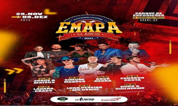 Raça Negra completa a grade de shows da Emapa 2024. Confira as atrações!