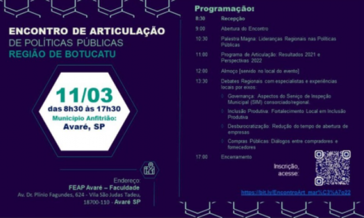 Avaré recebe evento do SEBRAE sobre desenvolvimento regional