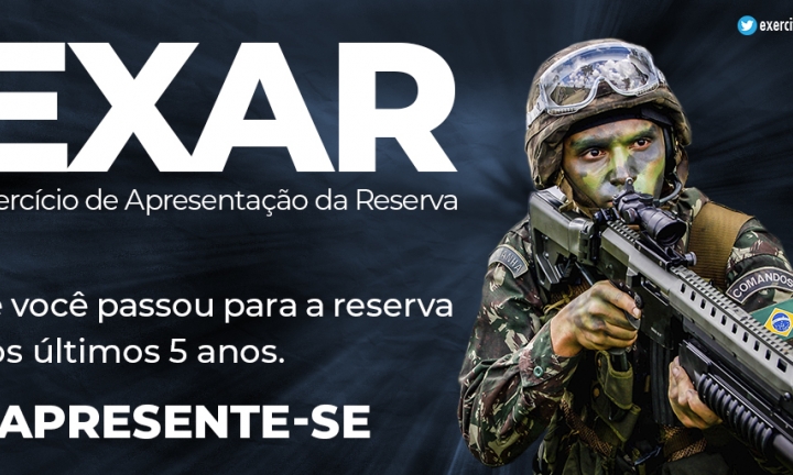 Exercício de Apresentação da Reserva será realizado de 9 a 16 de dezembro