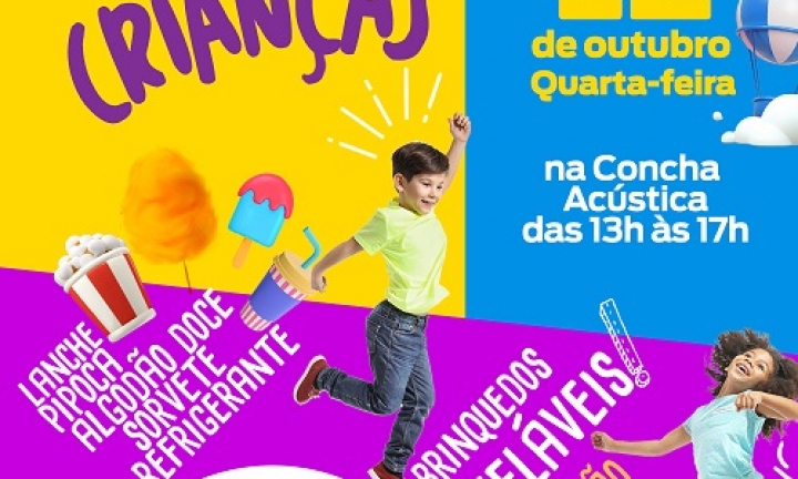 Festa das Crianças leva muita diversão à Concha Acústica no dia 12