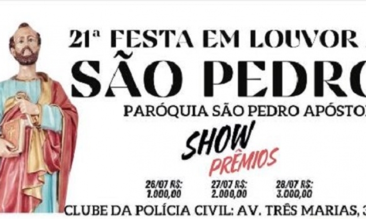 Clube da Polícia Civil recebe a 21ª Festa em Louvor a São Pedro