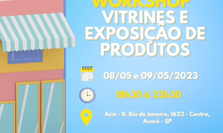 Workshop gratuito ensina técnicas para montagem de vitrines em Avaré