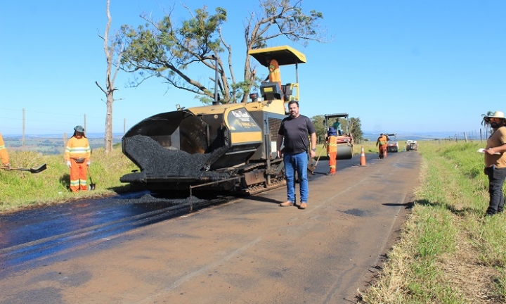 Obras para recapeamento da Estrada da Ponte Alta são iniciadas