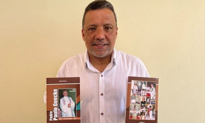 Biografia do padre Paulo Goecke, novo livro de Gesiel Júnior, será autografado nesta sexta