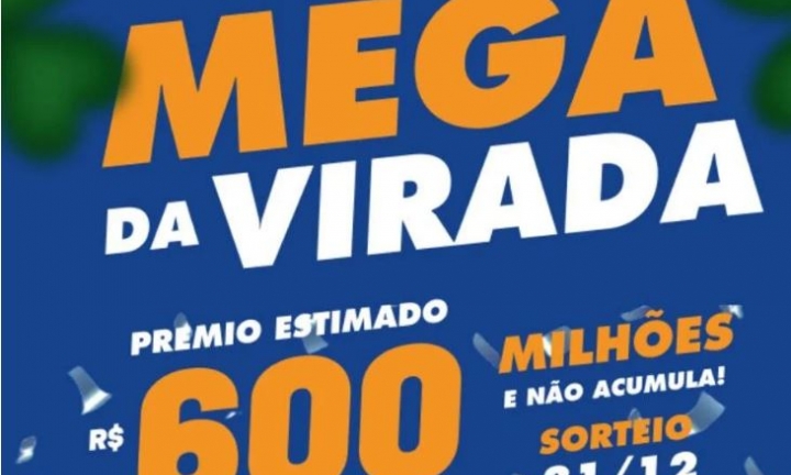 Mega da Virada inicia apostas com prêmio estimado em R$ 600 milhões