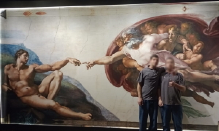 Jovens da Fundação CASA de Cerqueira visitam mostra sobre Michelangelo