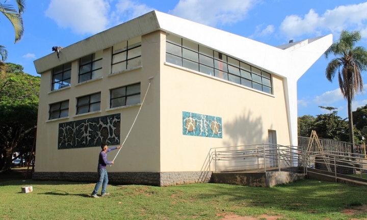 Destaque no centro de Avaré, Concha Acústica ganha nova pintura