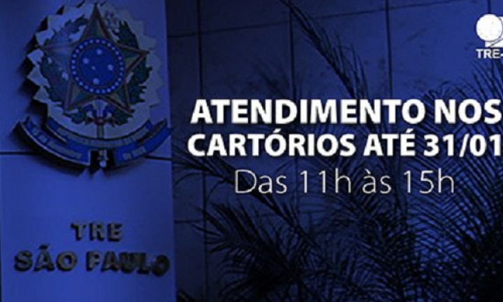 Cartórios atendem eleitorado das 11h às 15h no mês de janeiro