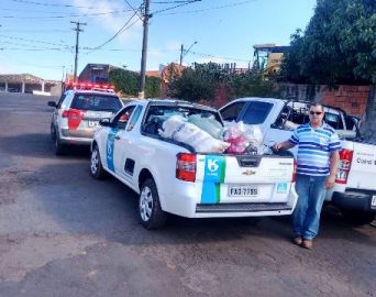 Polícia Militar participa de coleta de agasalhos em Taquarituba