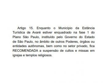 Pastor diz que prefeito teria liberado templos para realização de cultos