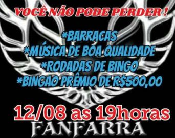 1º Bingo Fest acontece hoje em prol da Fanfarra Fênix