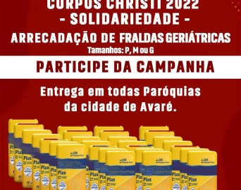 Paróquias de Avaré celebrarão o Corpus Christi Solidário 