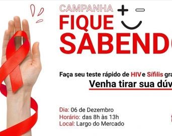 Campanha Fique Sabendo acontece entre 2 e 6 de dezembro