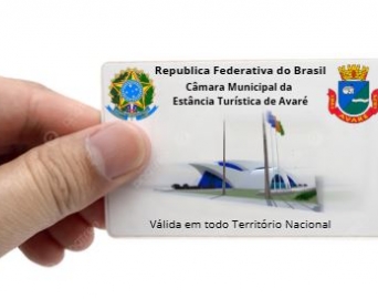 Câmara Municipal de Avaré institui a Carteira Funcional dos Vereadores