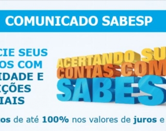 Sabesp inicia mutirão de negociação de dívidas com até 100% de desconto