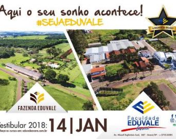 Eduvale segue com inscrições para o vestibular 2018