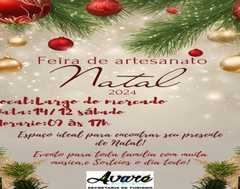 Feira de Artesanato de Natal acontece neste sábado, 14, no Largo do Mercado