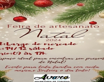 Feira de Artesanato de Natal acontece no dia 14 no Largo do Mercado