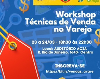 Workshop sobre técnicas de vendas está com inscrições abertas em Avaré