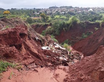 Paralisadas as obras contra erosão no Jardim Europa II