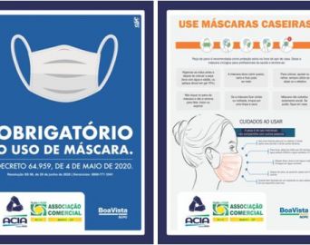 ACIA disponibiliza para associados material sobre o uso de máscaras no comércio