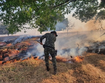 Incêndio em área de pasto mobiliza Corpo de Bombeiros em Avaré