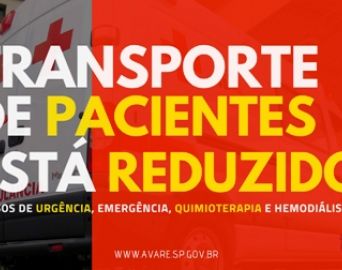 Secretaria da Saúde restringe transporte de pacientes