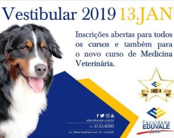 Vestibular para medicina veterinária da Eduvale acontece domingo