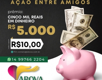 Ação entre amigos da ABOVA vai sortear 5 mil reais no mês de julho