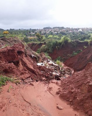 Paralisadas as obras contra erosão no Jardim Europa II